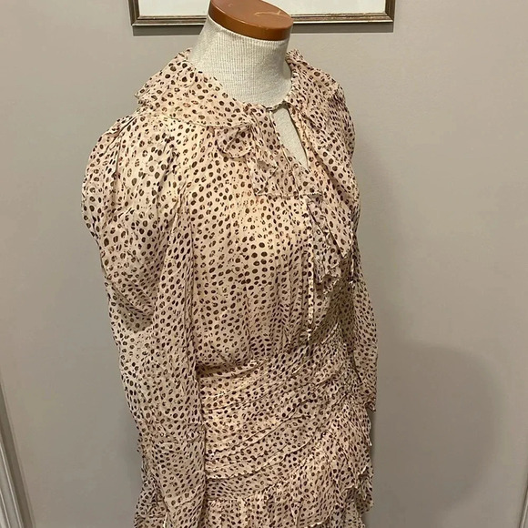 NWT!! Ulla Johnson - CECILY DRESS LEOPARD IKAT DOT - Size 6 - Picture 9 of 13